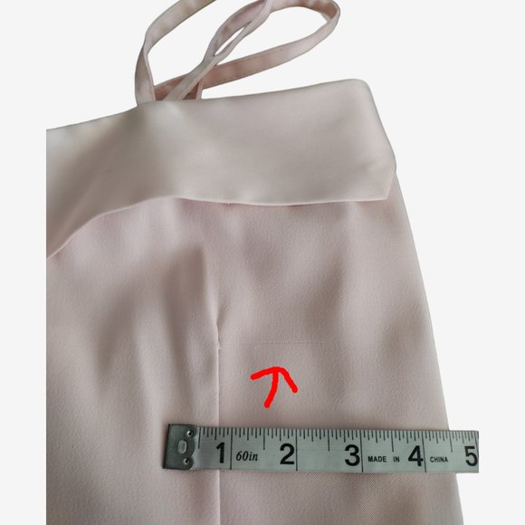 Vintage 1990s Pia Baby Pink Spaghetti Strap Mini Sheath Dress Size 6 / 8 - Picture 15 of 15